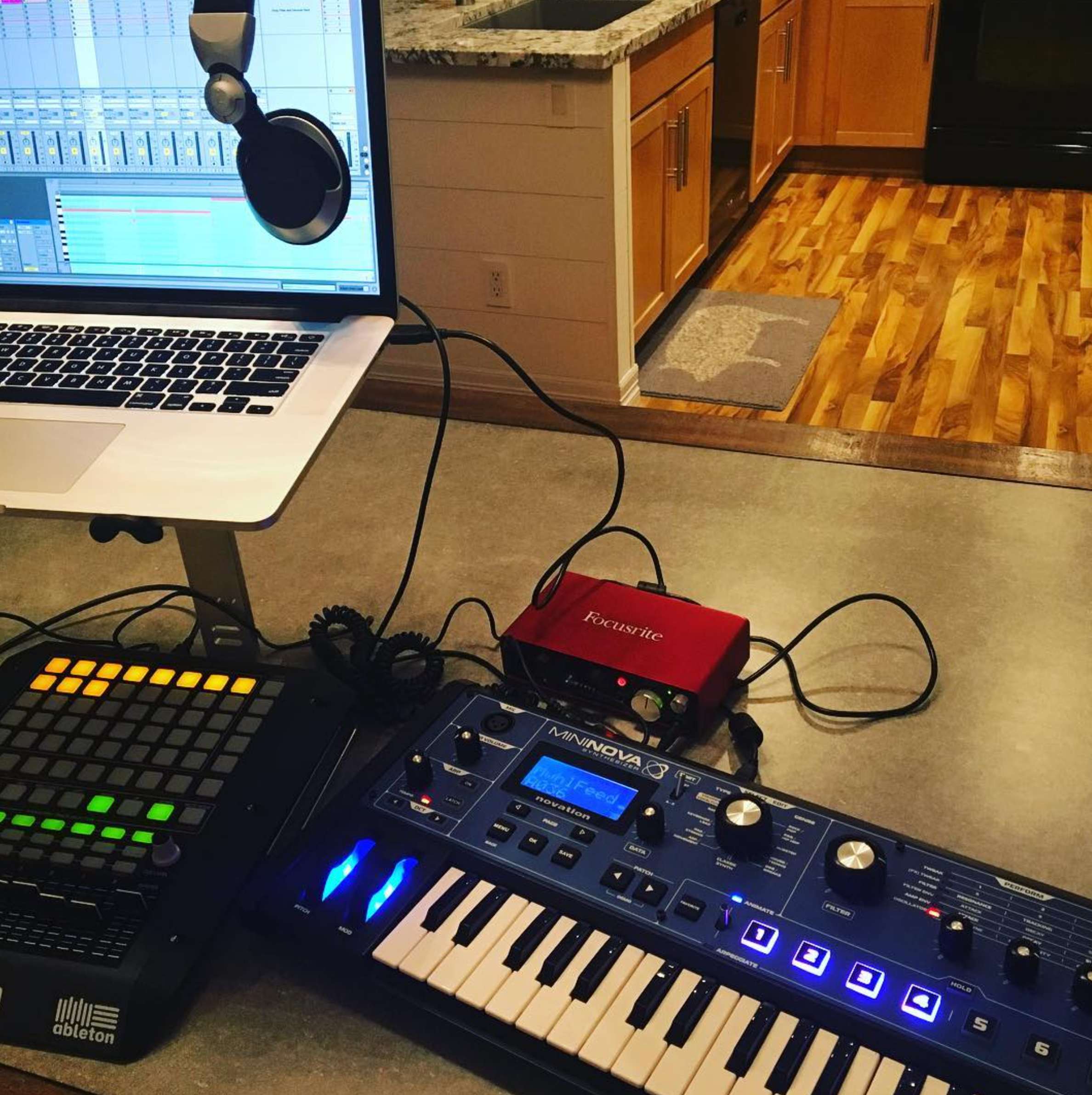 Kris Davis music production setup